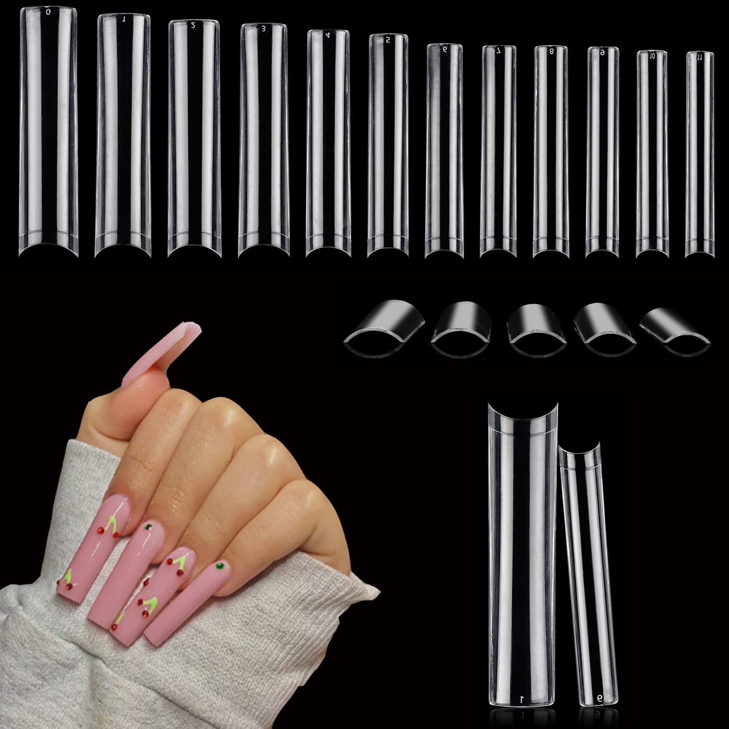 Nail Art Xxl - 100 pçs/caixa xxl pontas de unhas
