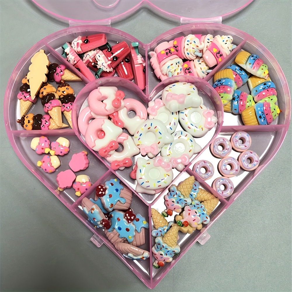 Nail Art Xxl - Comida Simulada Kawaii Cartoon, Sorvete Laço,