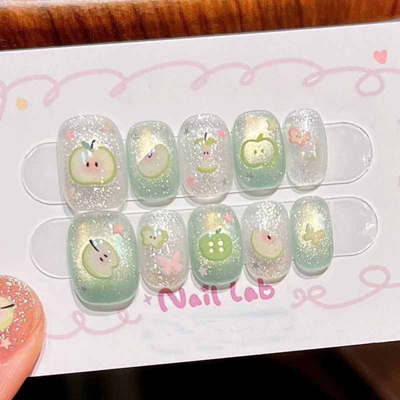 Nail Art Press On - 10 pçs artesanal bonito falso ponta