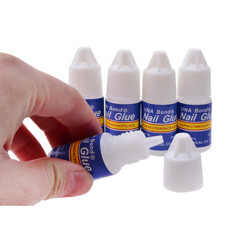 Nail Art Natural - Cola para unhas 3g, 5 peças,