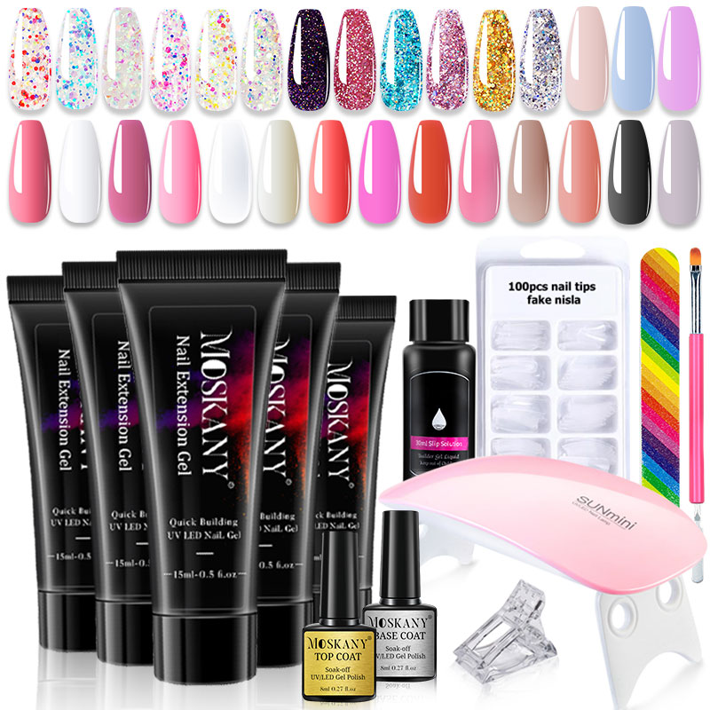Polygel Nail Kit - Conjunto completo de gel para unhas