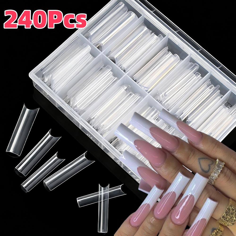 Nail Art Xxl - 240 Peças 12 Tamanhos Unhas Postiças