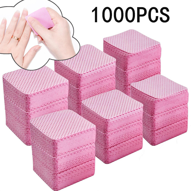 Nail Art Remover - 20/50/100/300/1000 pçs toalhetes de unhas sem