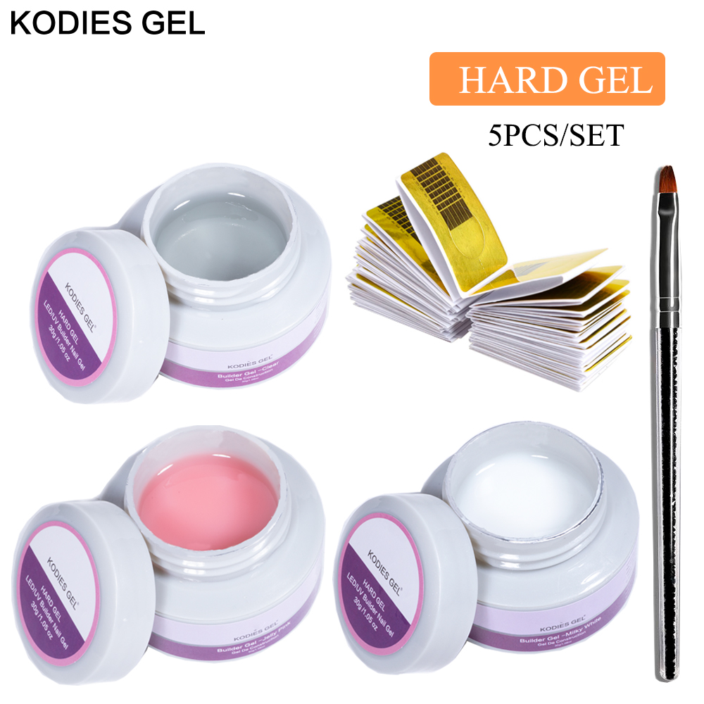 Polygel Nail Kit - Kodies gel 5 pçs/set construtor uv