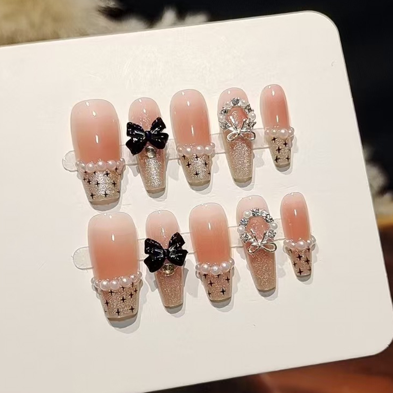 Nail Art Press On - 10 Peças de Unhas Postiças de