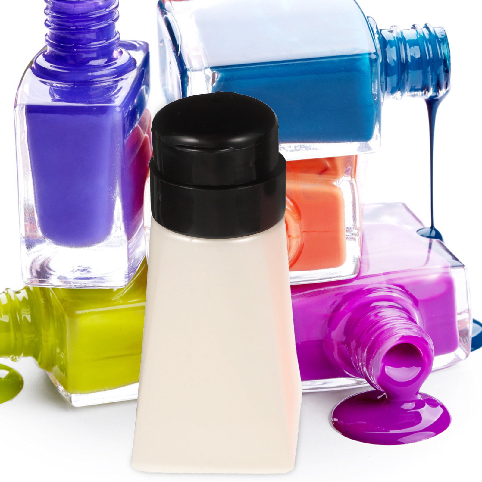 Nail Art Remover - Conjunto com 3 Frascos Vazios com