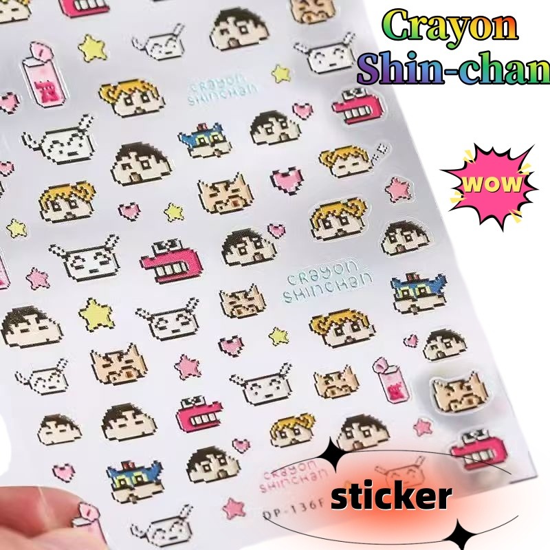 Nail Art Design - Caderno Criativo Crayon Shin-chan com Adesivos