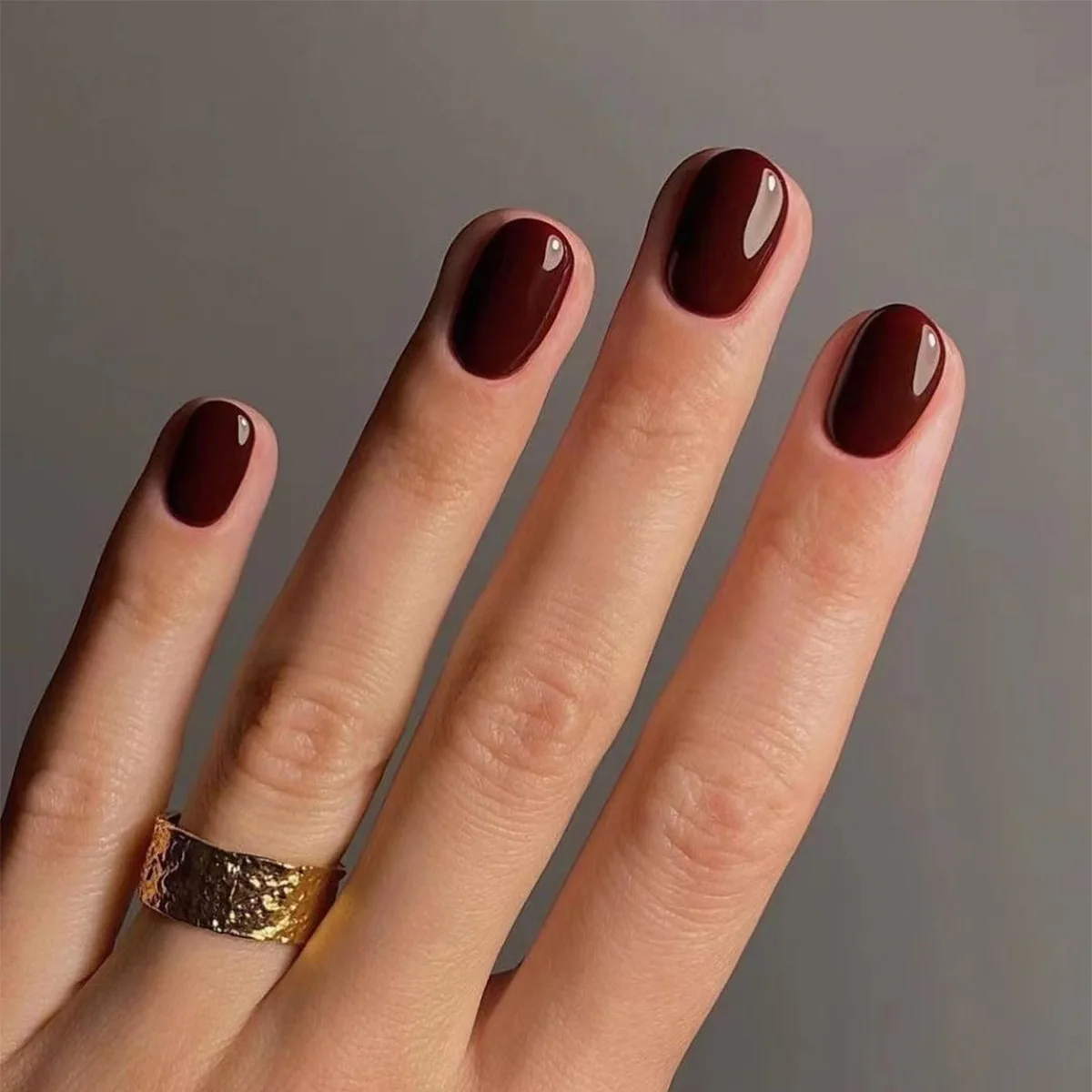 Nail Art Press On - 24 pçs cor sólida imprensa em