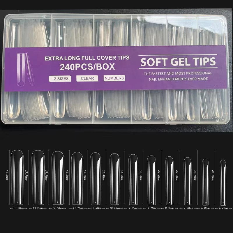 240 peças xxl unhas falsas ext - Nail Art Xxl avaliação e preço
