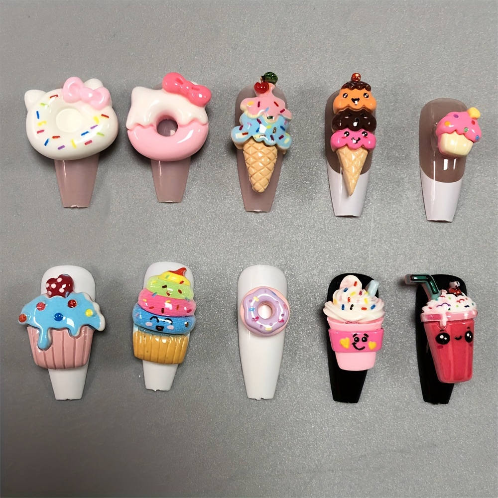 Comida Simulada Kawaii Cartoon - Nail Art Xxl avaliação e preço