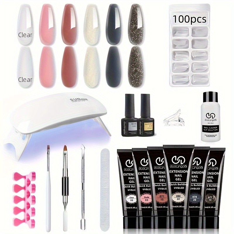 Kit de Gel para Extensão de Un - Polygel Nail Kit avaliação e preço
