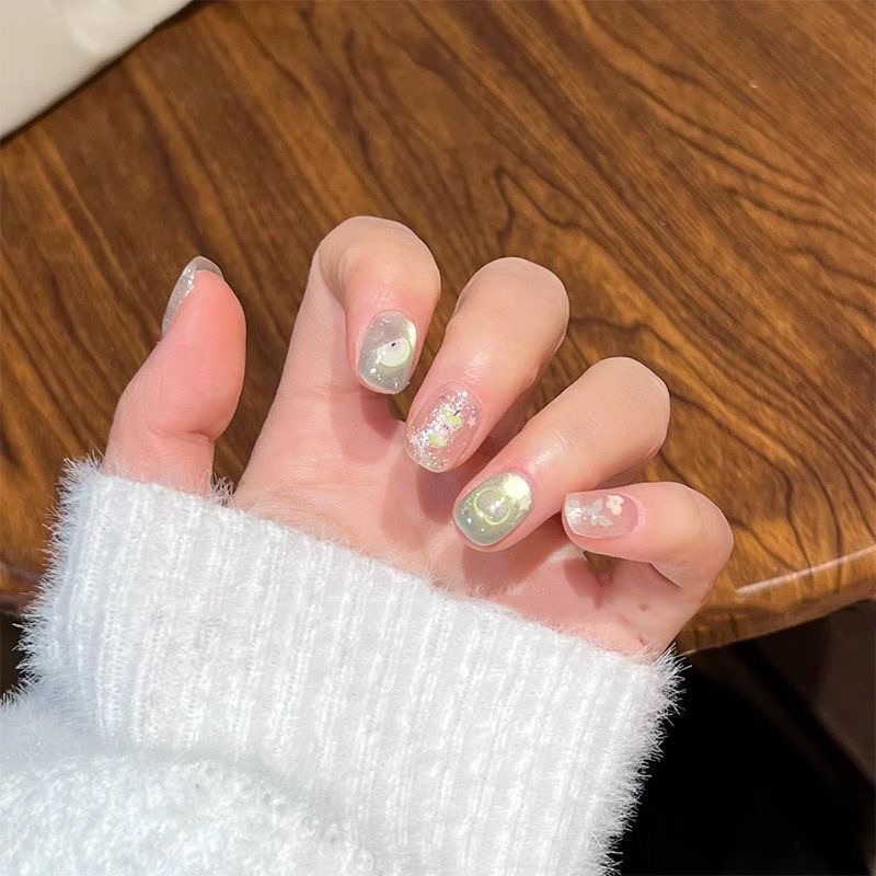 10 pçs artesanal bonito falso  - Nail Art Press On avaliação e preço
