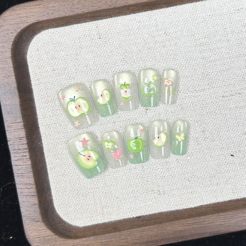 10 pçs artesanal bonito falso  - Nail Art Press On avaliação e preço