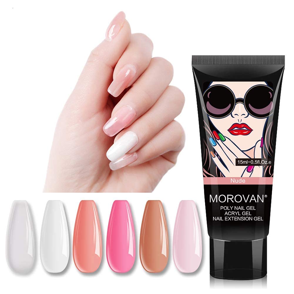 Jogo poli do gel do prego-6 co - Polygel Nail Kit avaliação e preço