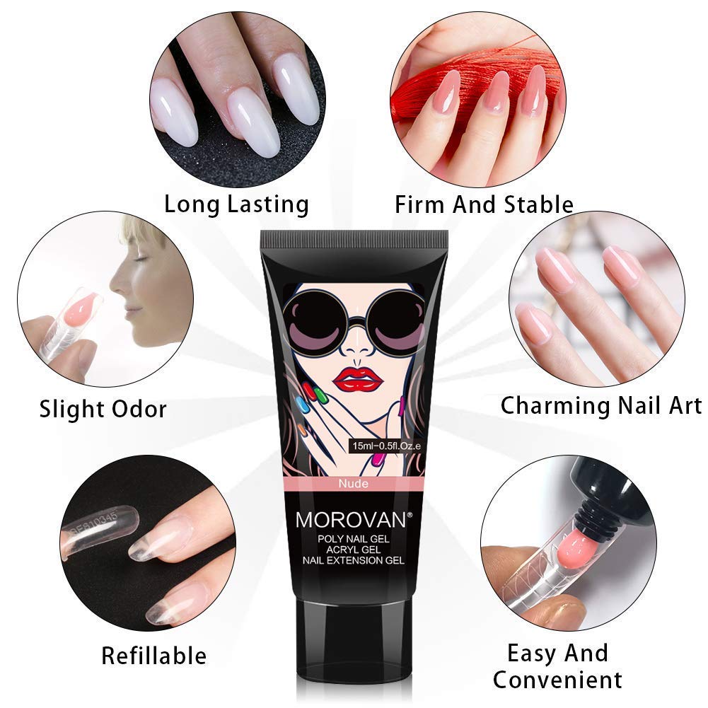 Jogo poli do gel do prego-6 co - Polygel Nail Kit avaliação e preço