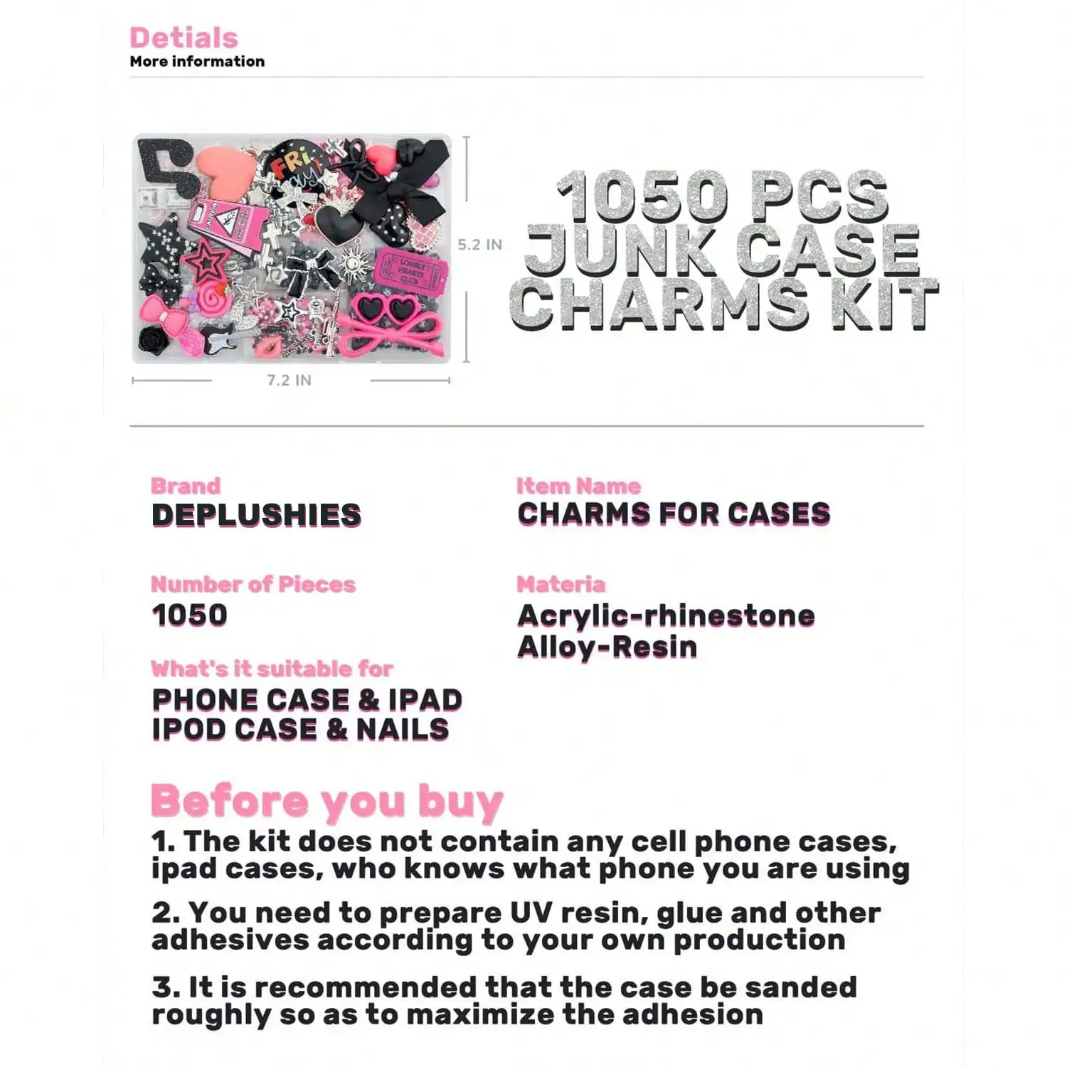 Kit de 1050 Peças de Acessório - Nail Art Design avaliação e preço