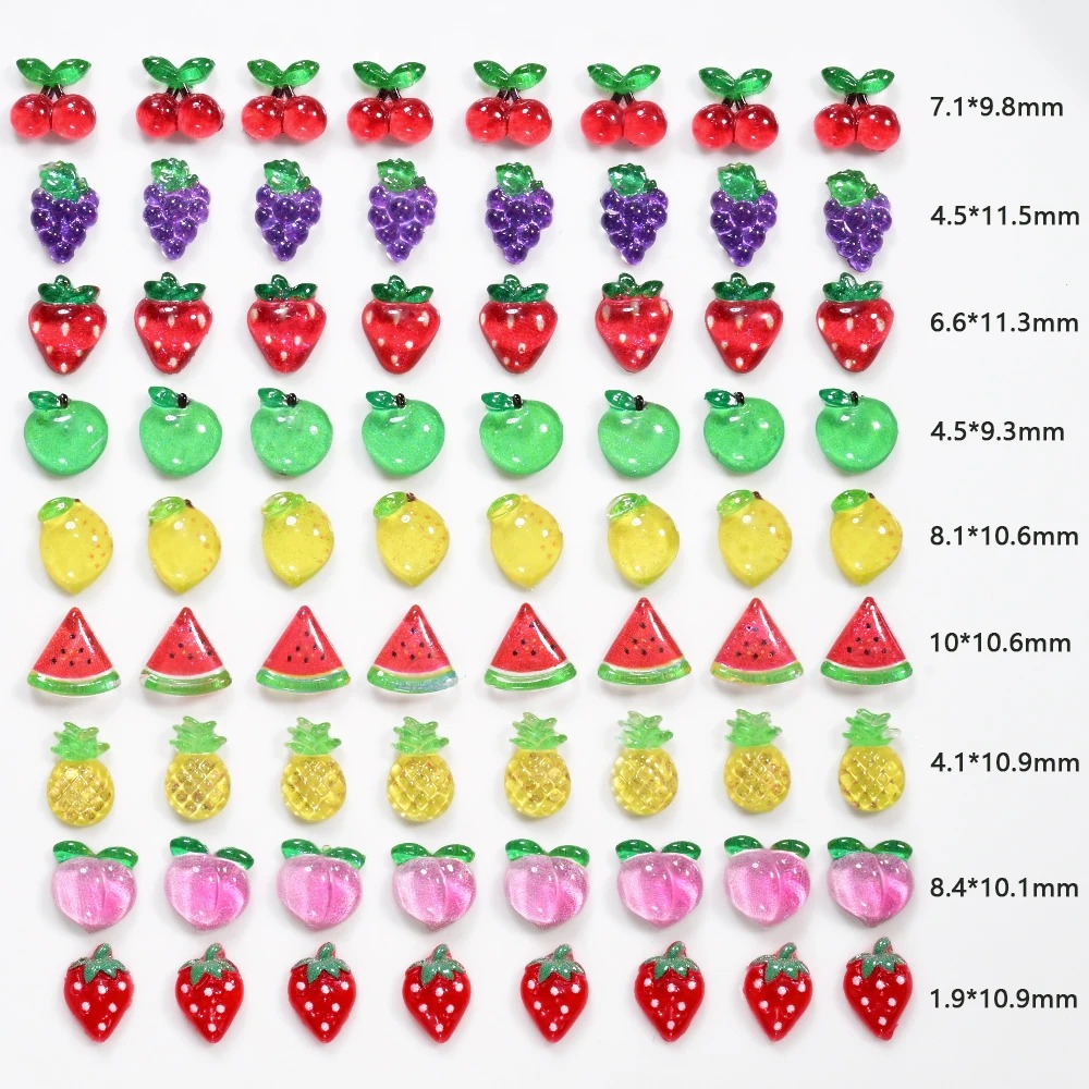 100 Peças de Acessórios 3D de  - Nail Art Red Cherry avaliação e preço