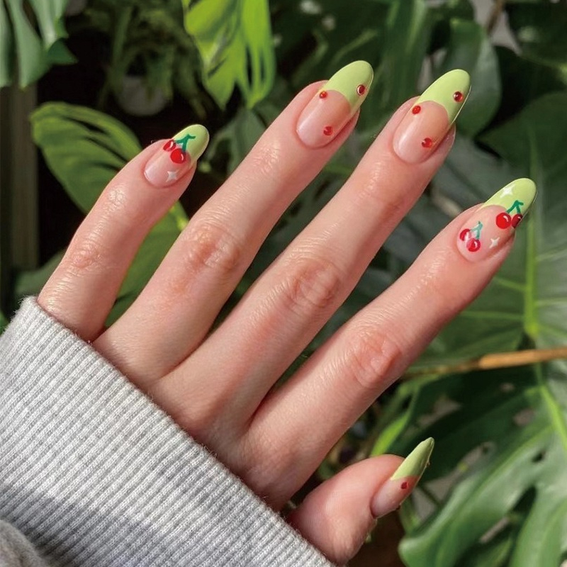 24 Unidades de Unhas Postiças  - Nail Art Red Cherry avaliação e preço