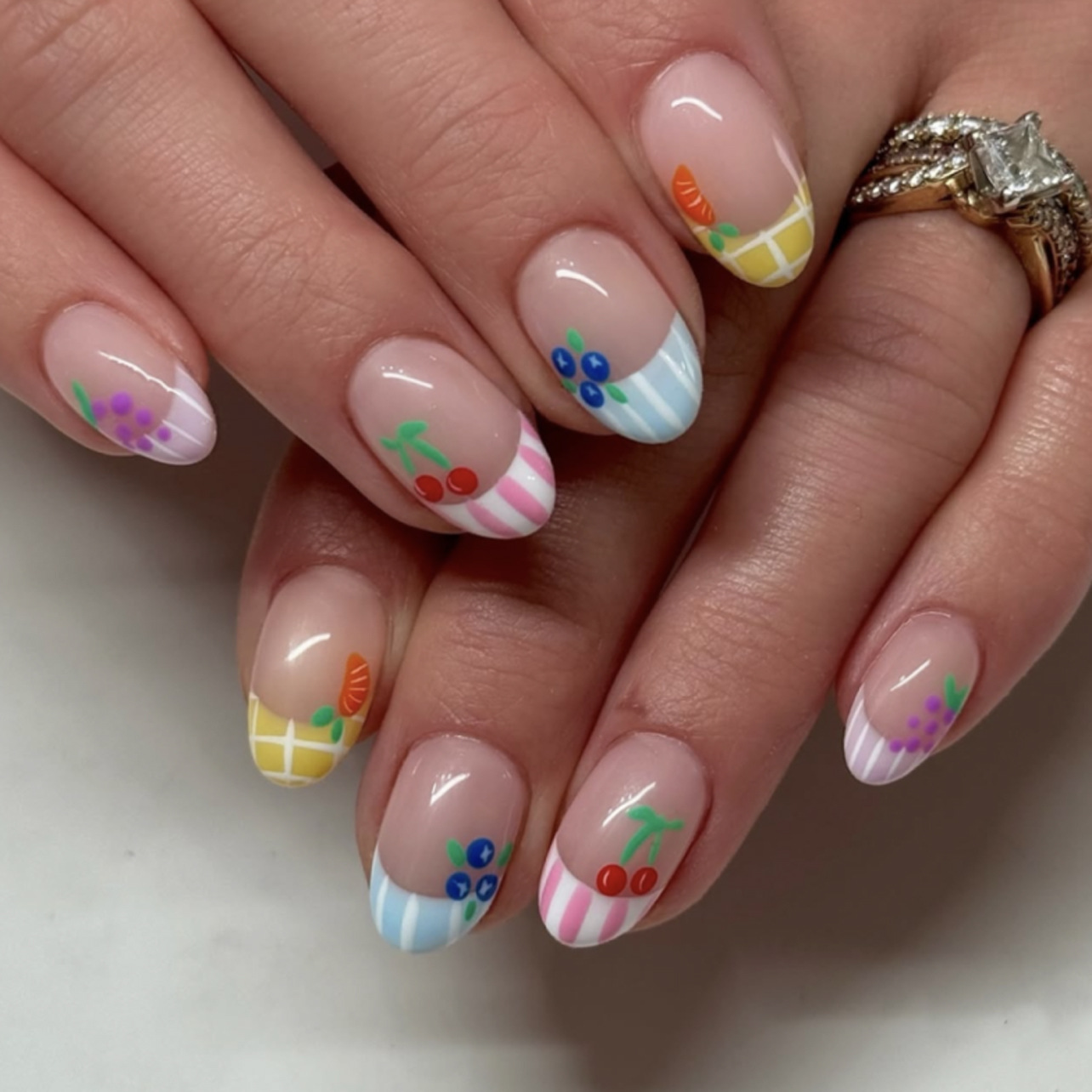 24 pçs simples amêndoa unhas d - Nail Art Press On avaliação e preço
