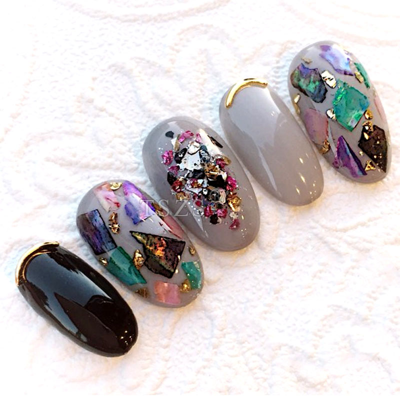 Tszs 200 pçs curto médio oval  - Nail Art Vector avaliação e preço