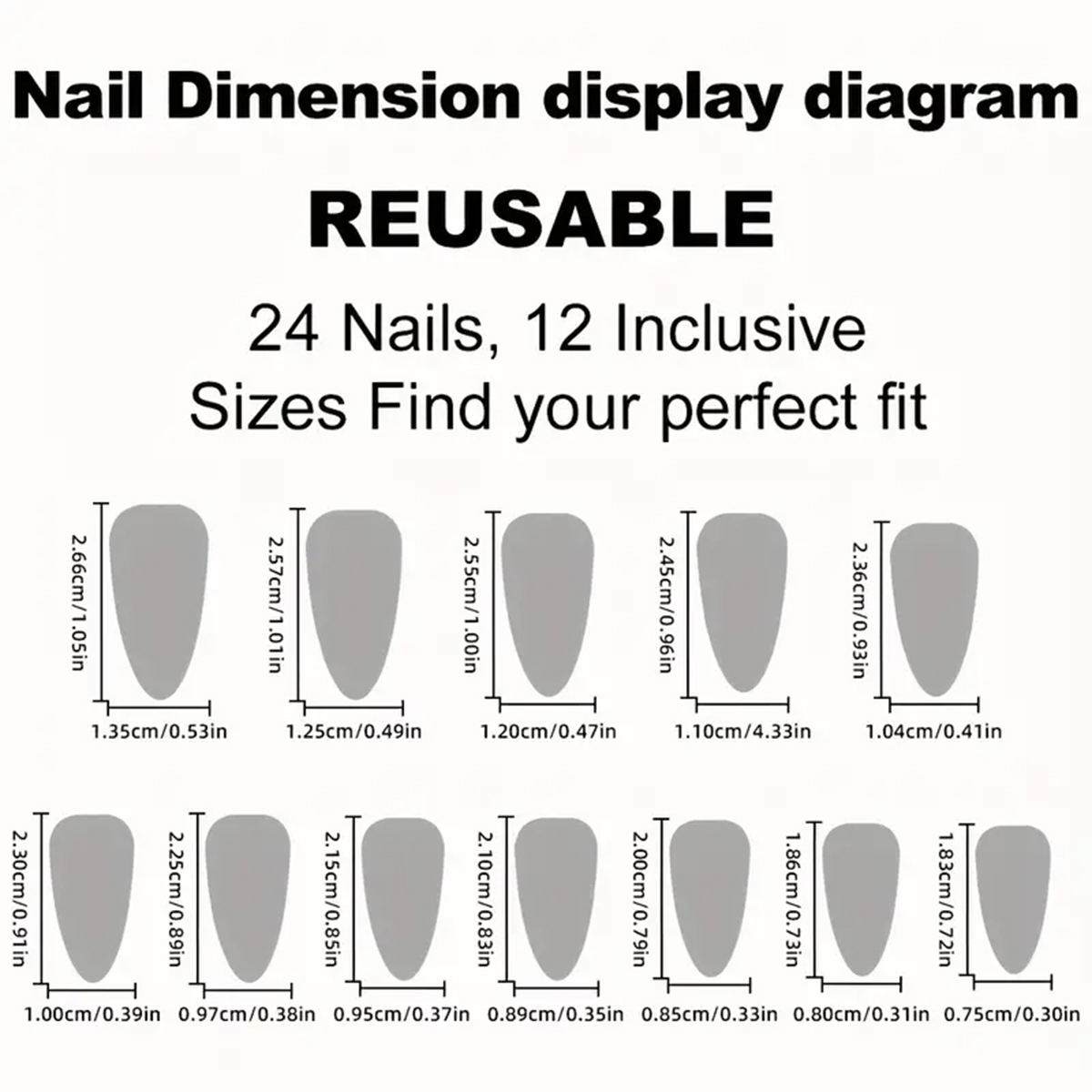 24 Unidades de Unhas Postiças  - Nail Art Press On avaliação e preço