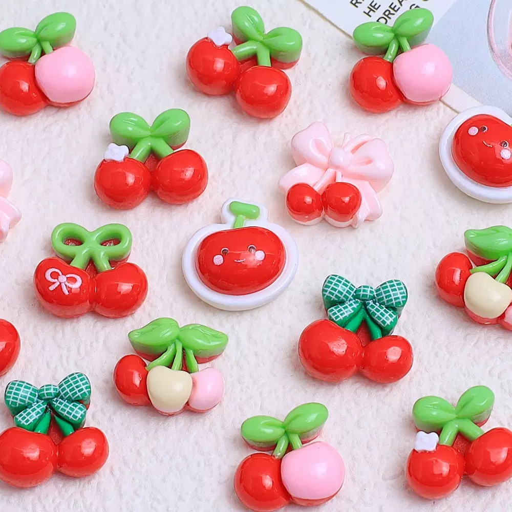 20 pçs bonito mini dos desenho - Nail Art Red Cherry avaliação e preço