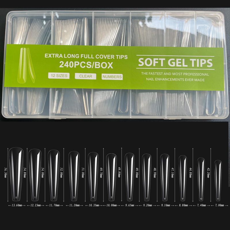 240 pçs xxl unhas falsas super - Nail Art Xxl avaliação e preço