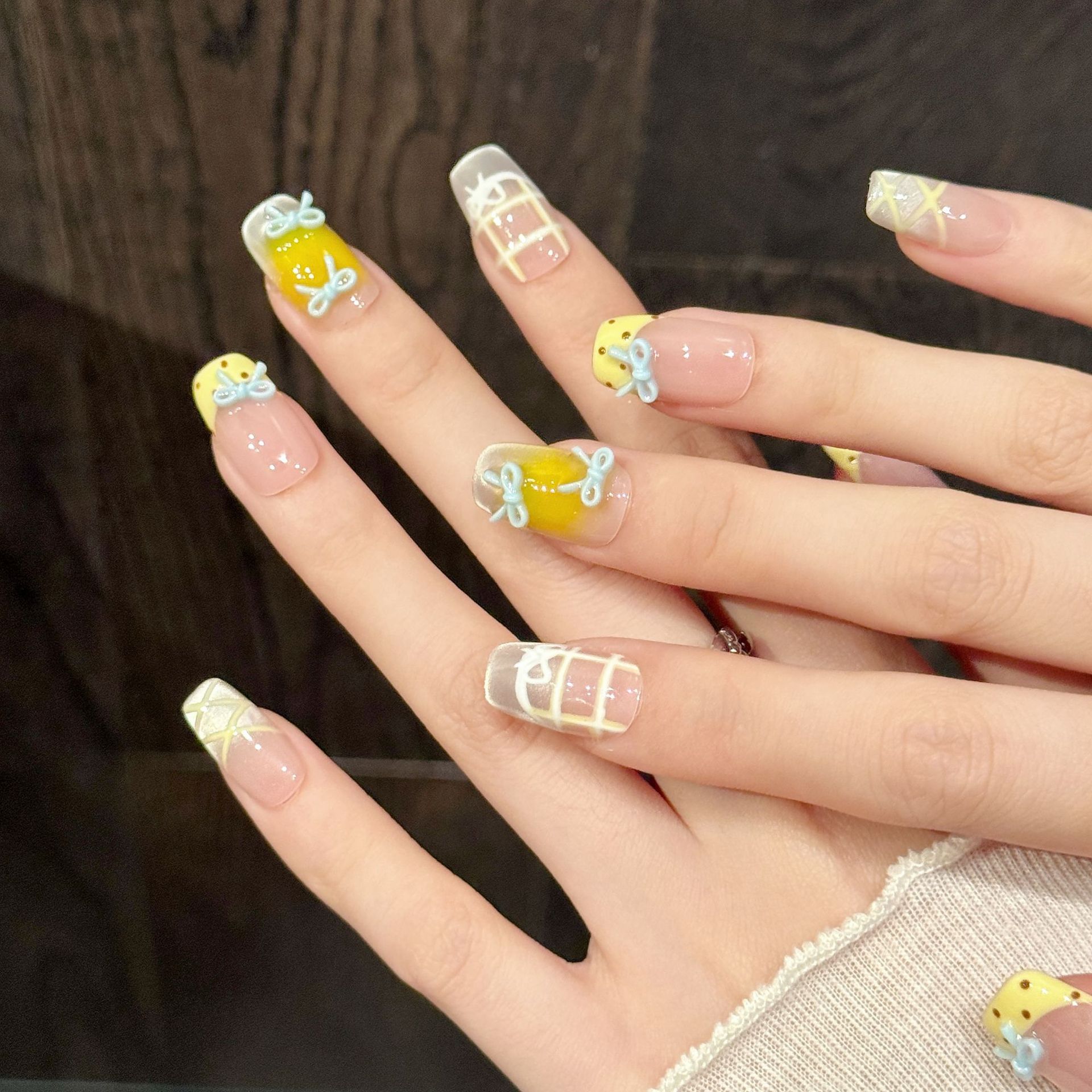 10 pçs artesanal kawaii bonito - Nail Art Press On avaliação e preço