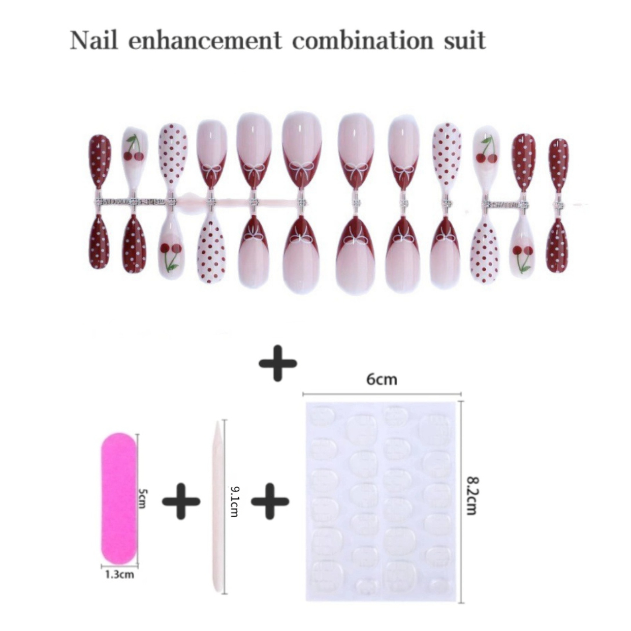 24 Unidades de Unhas Postiças  - Nail Art Red Cherry avaliação e preço