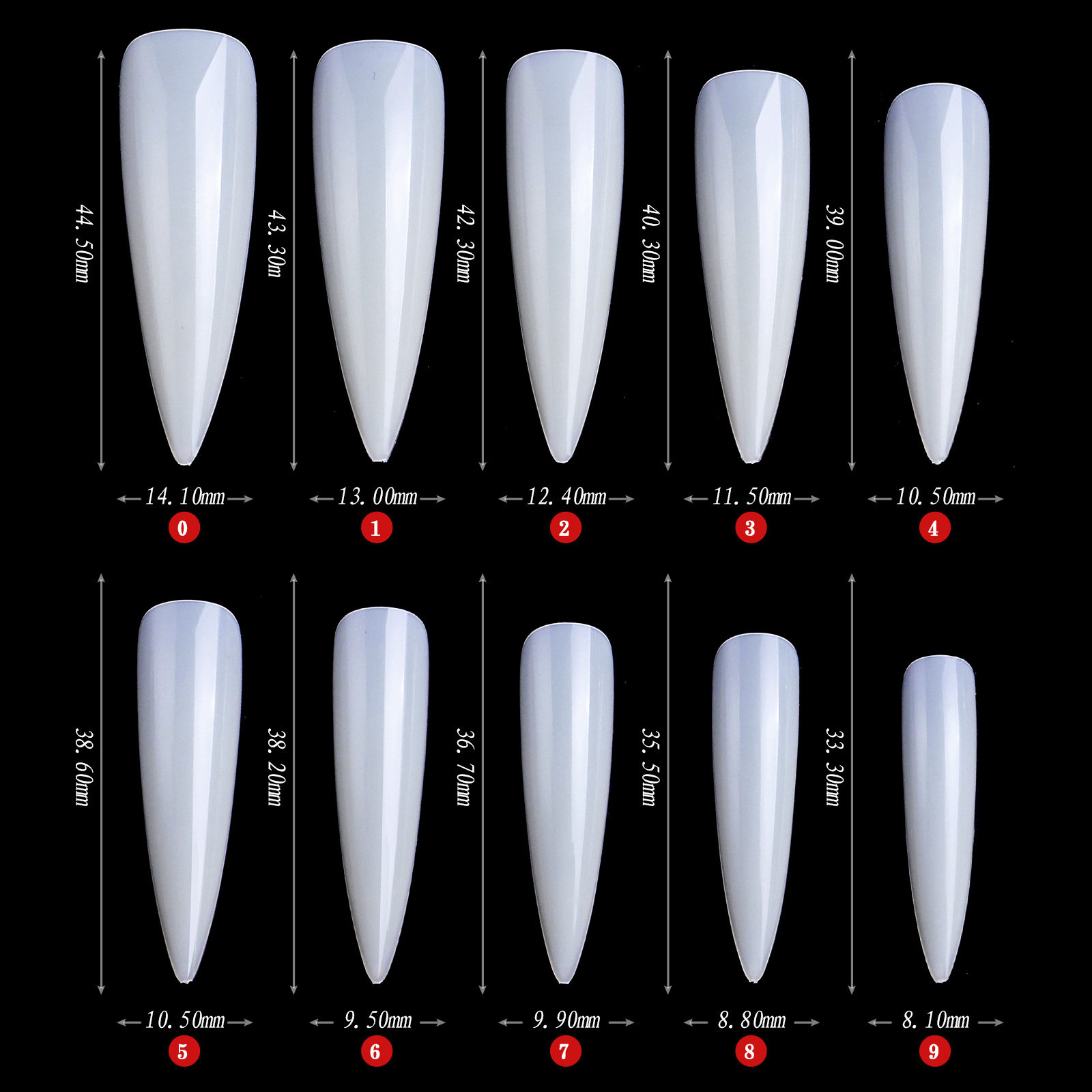 Pontas de unhas stiletto xxl 5 - Nail Art Xxl avaliação e preço
