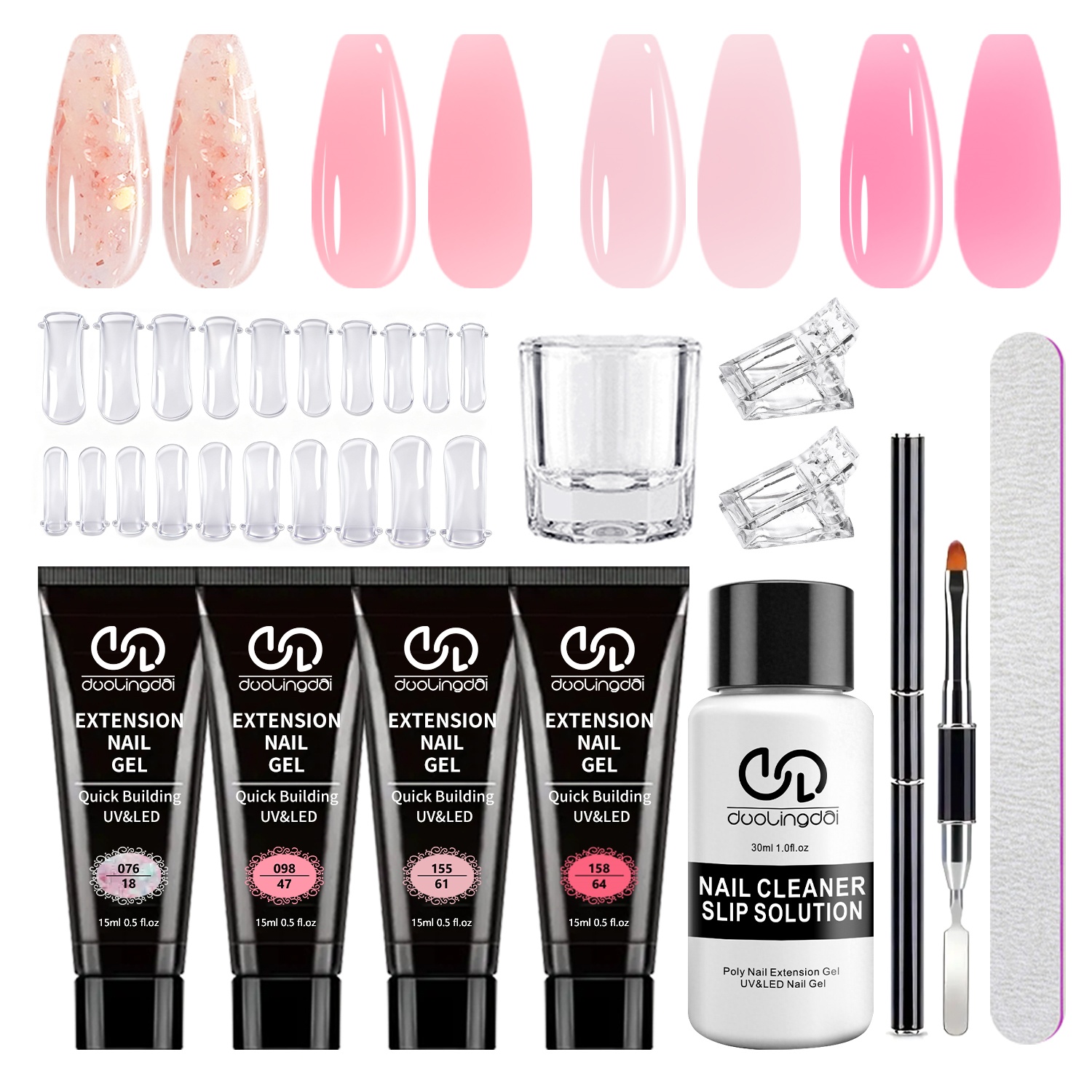 Kit de Unhas em Gel Duolingdai - Polygel Nail Kit avaliação e preço