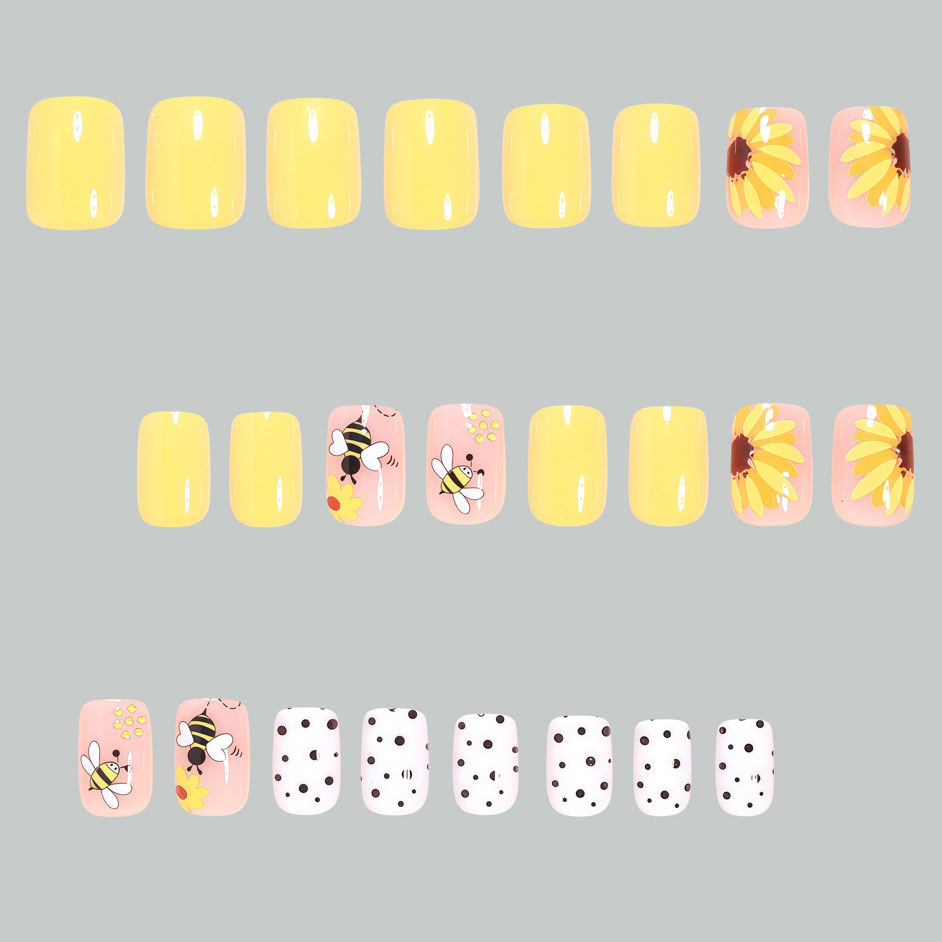 Unhas postiças curtas quadrada - Nail Art Design avaliação e preço