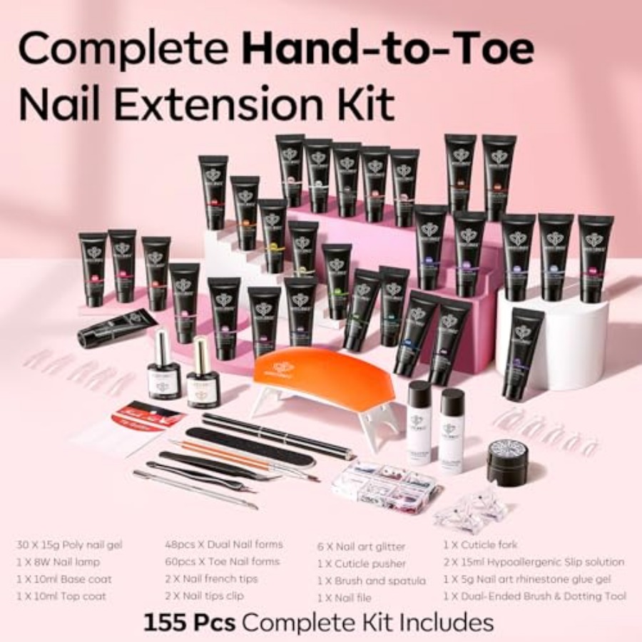 Kit de Unhas em Poly Gel com 3 - Polygel Nail Kit avaliação e preço