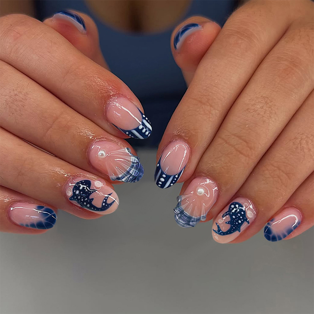 24 peças de unhas de gel 3D em - Nail Art Press On avaliação e preço