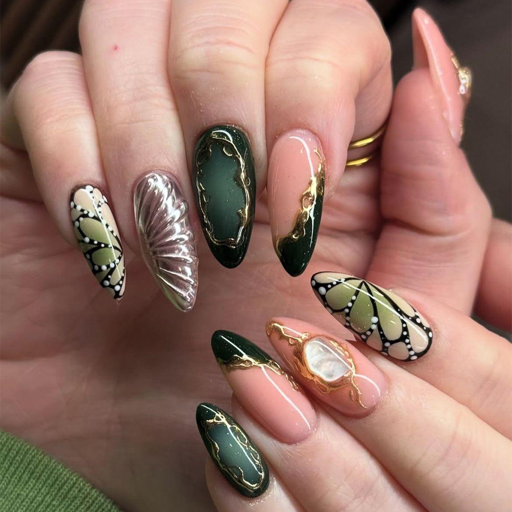 24 Unidades de Unhas Postiças  - Nail Art Press On avaliação e preço