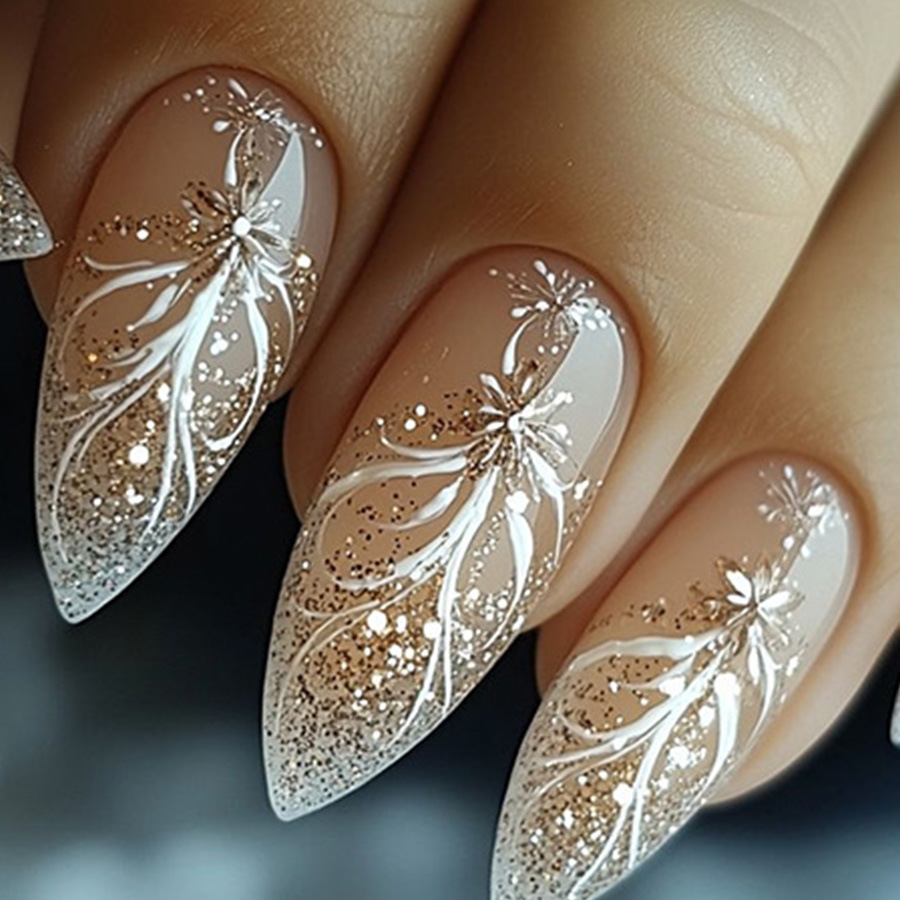 24 pçs/set curto médio unhas f - Nail Art Design avaliação e preço