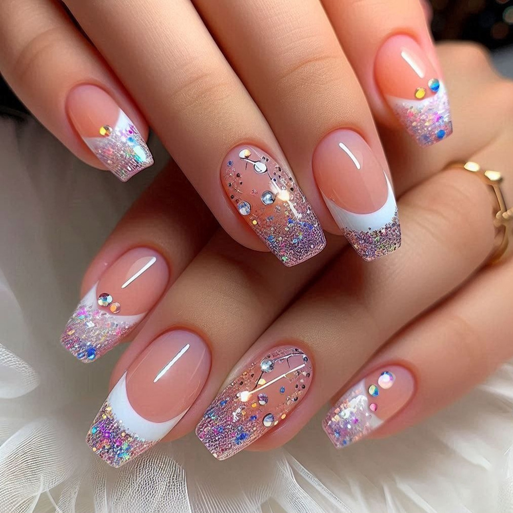 24 pçs/set curto médio unhas f - Nail Art Design avaliação e preço