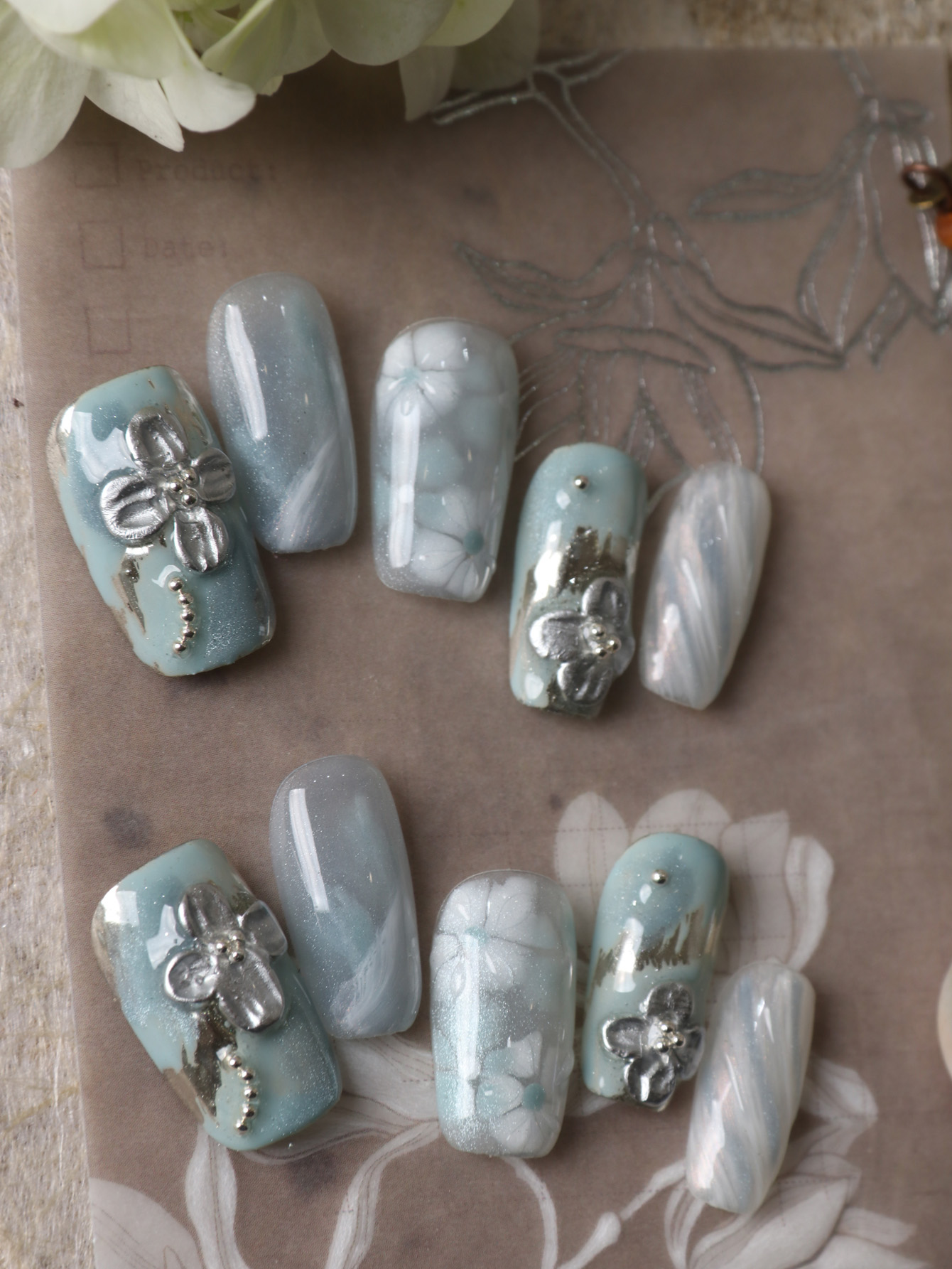 10 Unidades de Unhas Postiças  - Nail Art Press On avaliação e preço