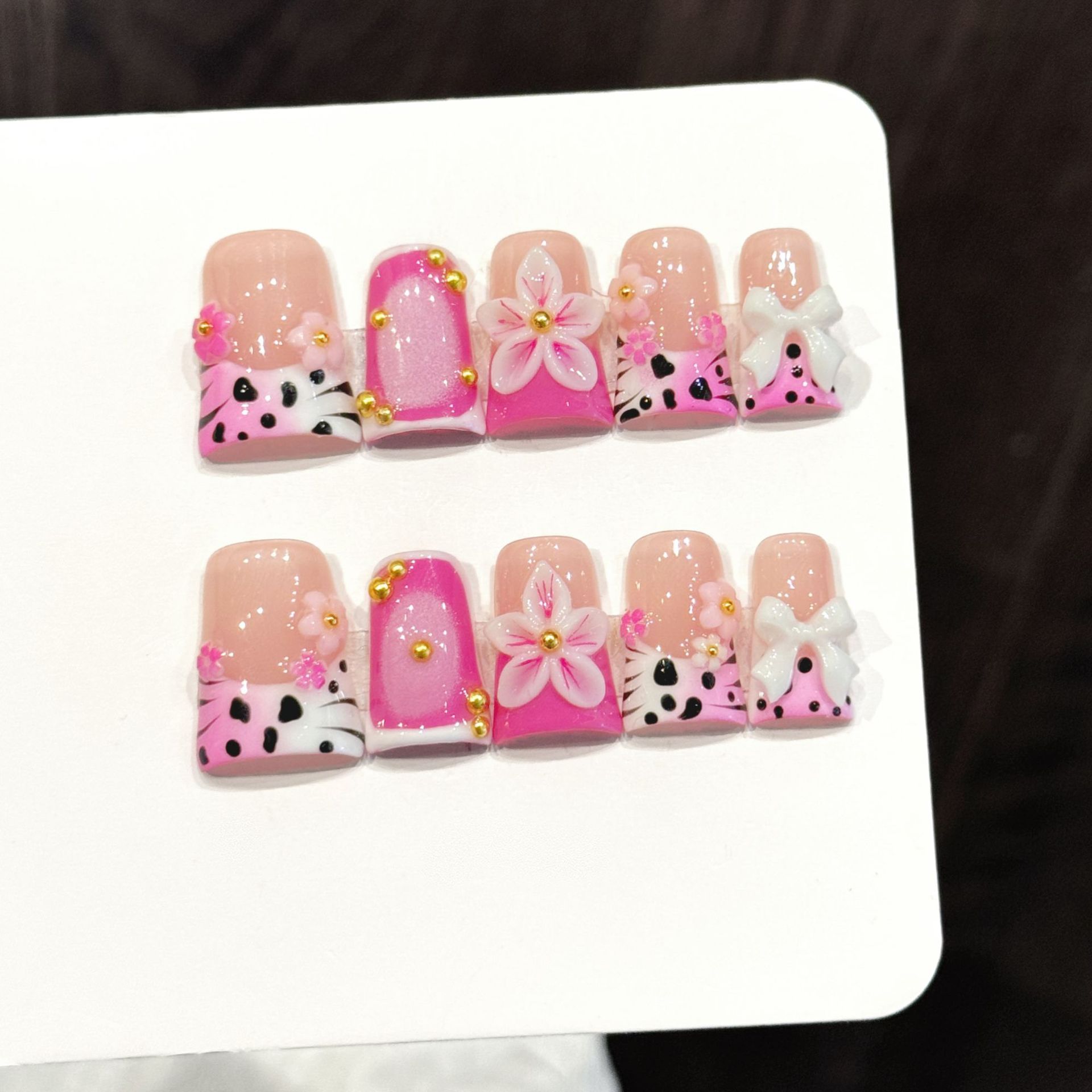 10 pçs estilo oceano unhas fal - Nail Art Press On avaliação e preço