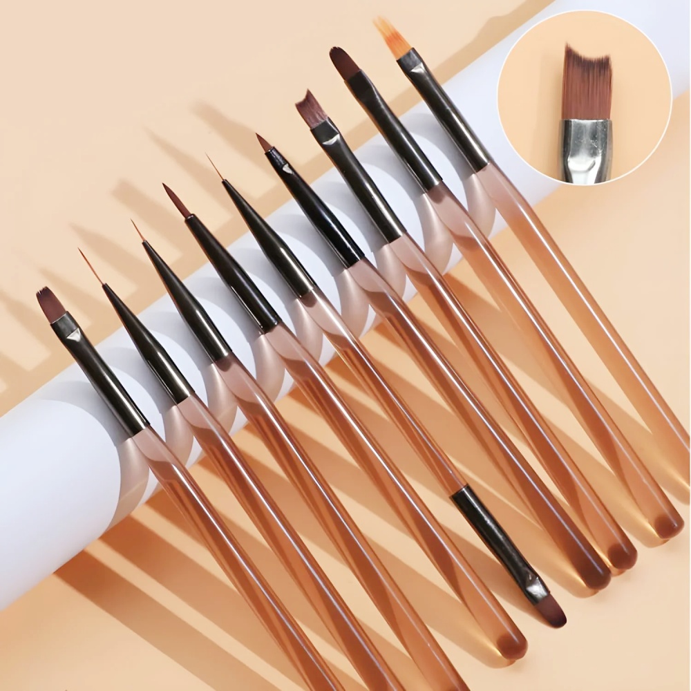 9 pçs escova de unhas para des - Nail Art Vector avaliação e preço