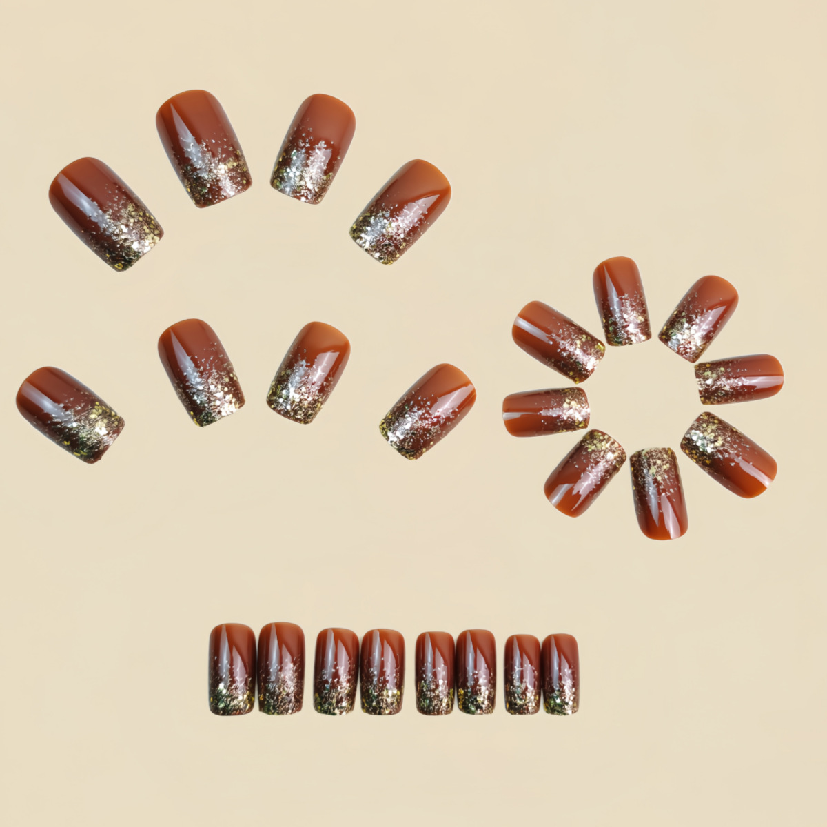 Unhas falsas curtas e médias,  - Nail Art Press On avaliação e preço