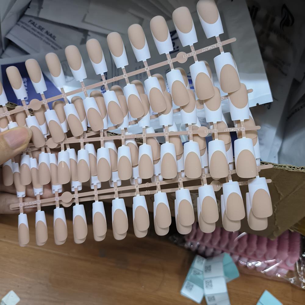 120 pçs nude francês unhas fal - Nail Art Press On avaliação e preço