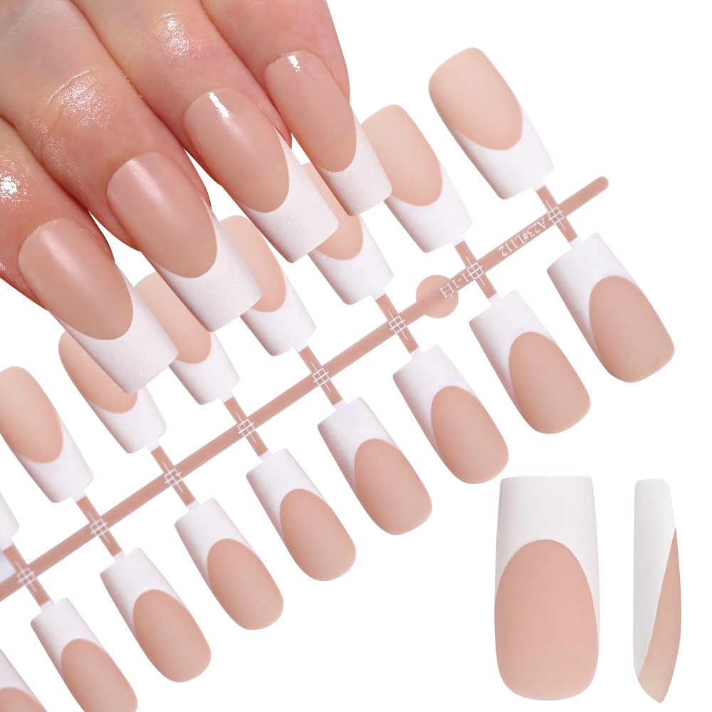 120 pçs nude francês unhas fal - Nail Art Press On avaliação e preço