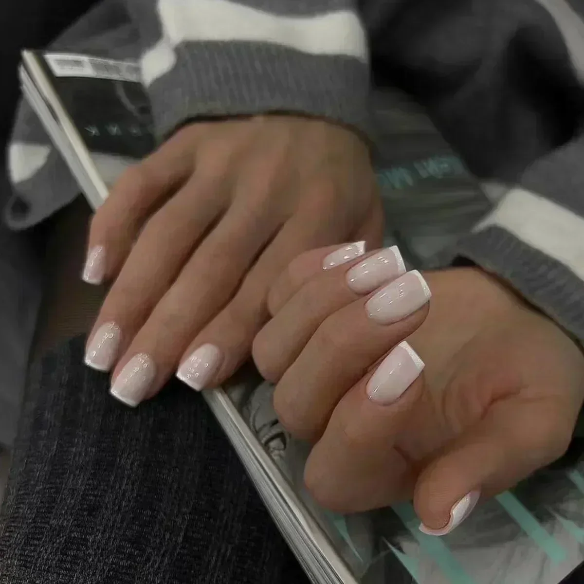 24 pçs simples ballet glitter  - Nail Art Press On avaliação e preço