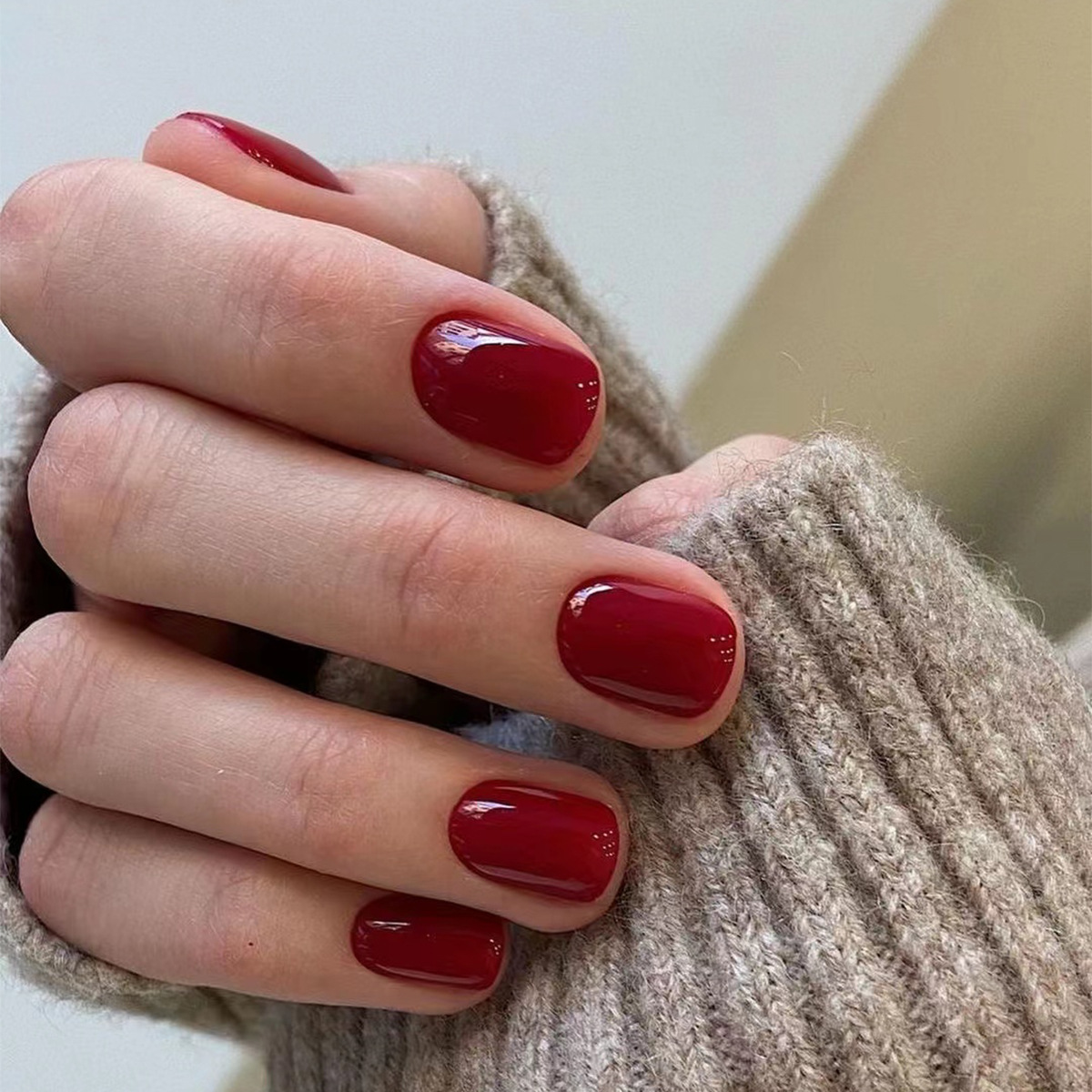24 pçs cor sólida imprensa em  - Nail Art Press On avaliação e preço