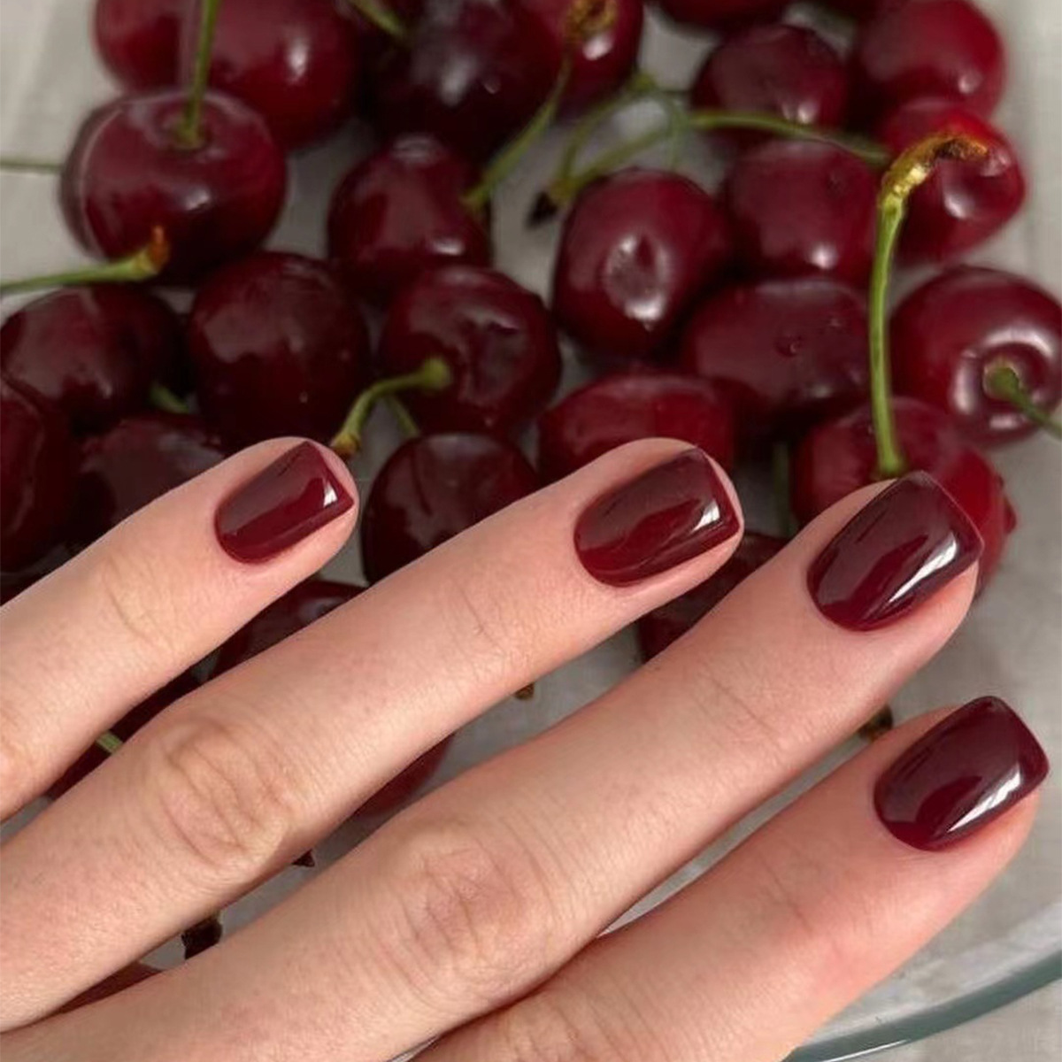 24 pçs cor sólida imprensa em  - Nail Art Press On avaliação e preço